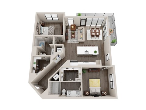 a floor plan of a 3 bedroom192 sq ft house